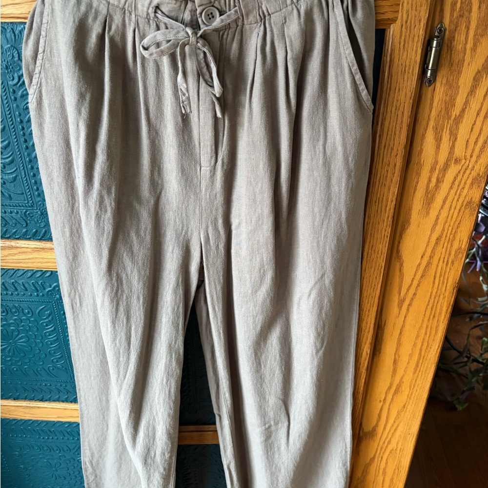 Thread & Supply khaki/Tan Linen Trousers